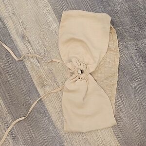 Beige Botany sexy strapless halter top